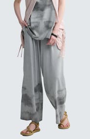 LUUKAA Daris Garment-Dyed A-Line Pants