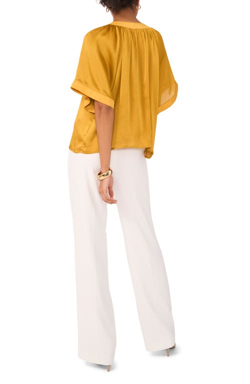 Vince Camuto Textured Satin Top In Yellow