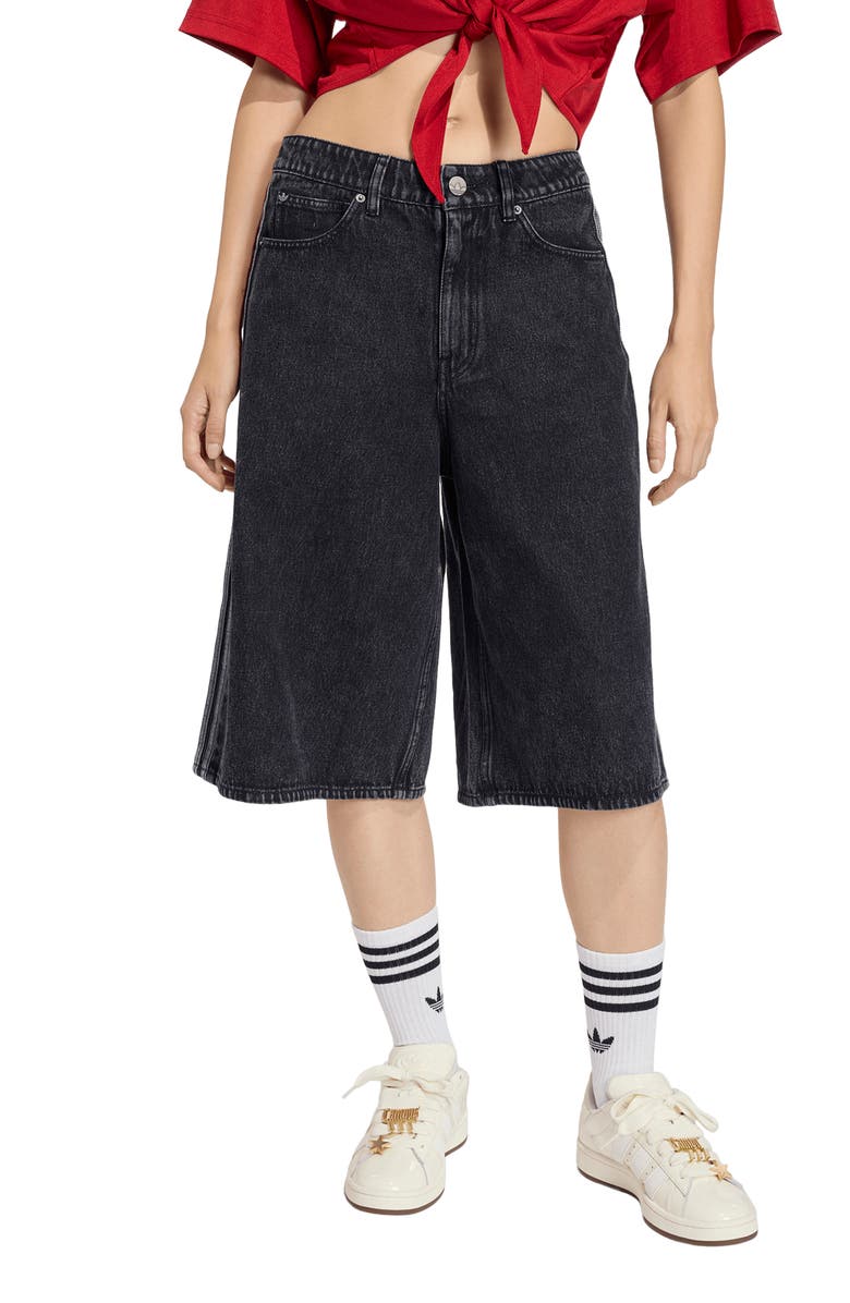adidas Originals Firebird Oversize Denim Jorts, Main, color, 