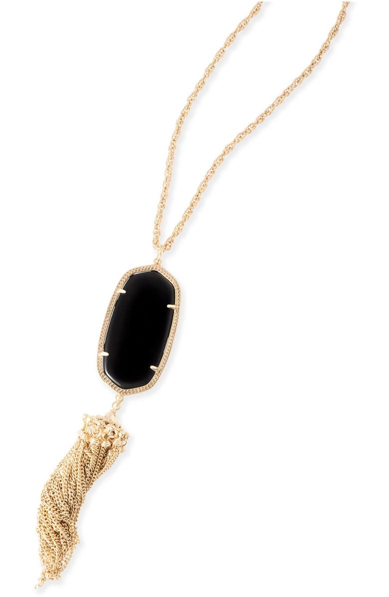 Kendra Scott Rayne Stone Tassel Pendant Necklace, Alternate, color,