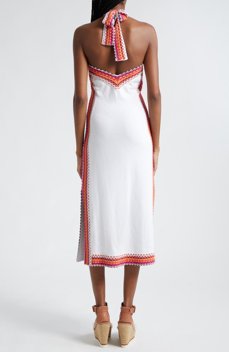 Ramy Brook Zoey Sleeveless Open Stitch Trim Dress, Alternate, color, 