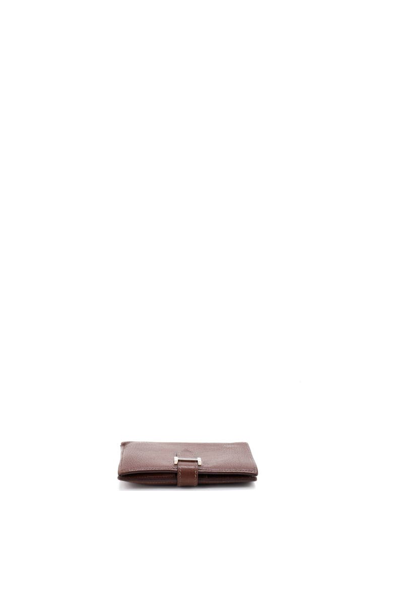Bearn Wallet Tadelakt Compact, Alternate, color, Marron Fonce