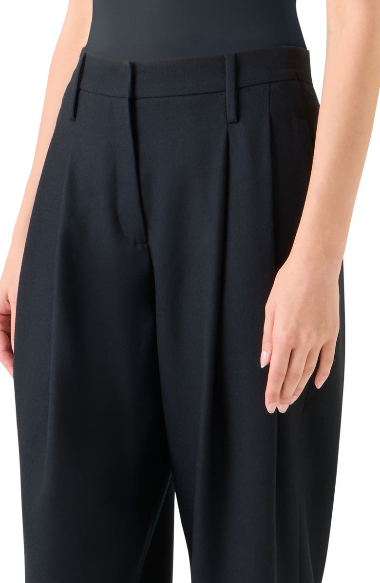 Akris punto Franklyn Signature Virgin Wool Pants, Alternate, color, Black