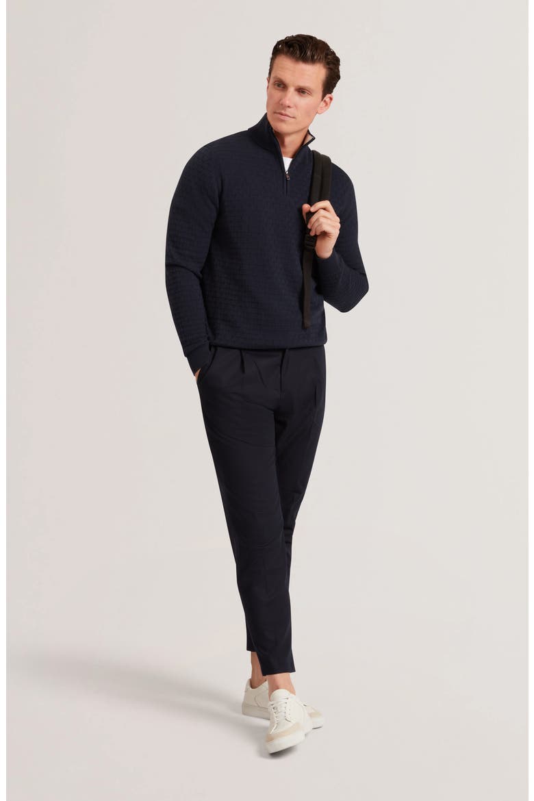 Jeremee Quarter Zip Sweater, Alternate, color, NAVY