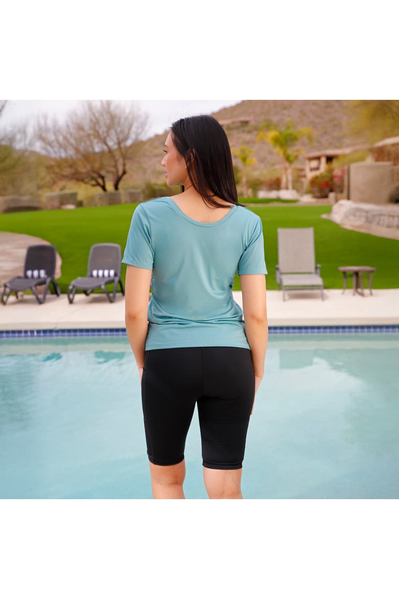 Short Sleeve Reverse Neck Tee, Alternate, color, River