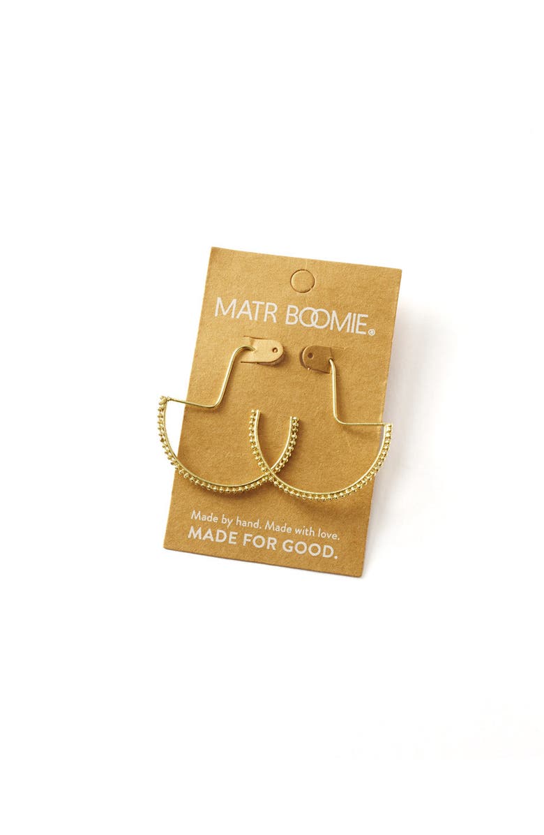 Matr Boomie Bhavani Dot Threader Earrings, Alternate, color, Gold