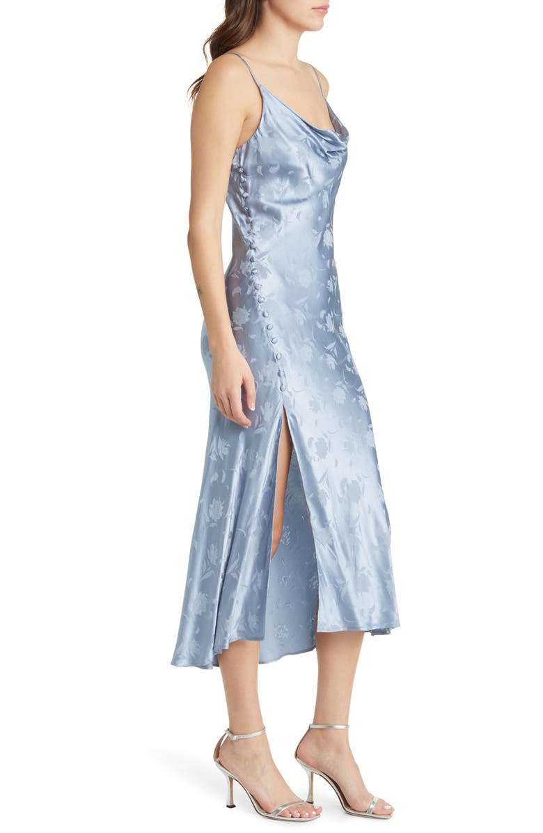 Lulus All About You Satin Midi Slipdress, Alternate, color, 