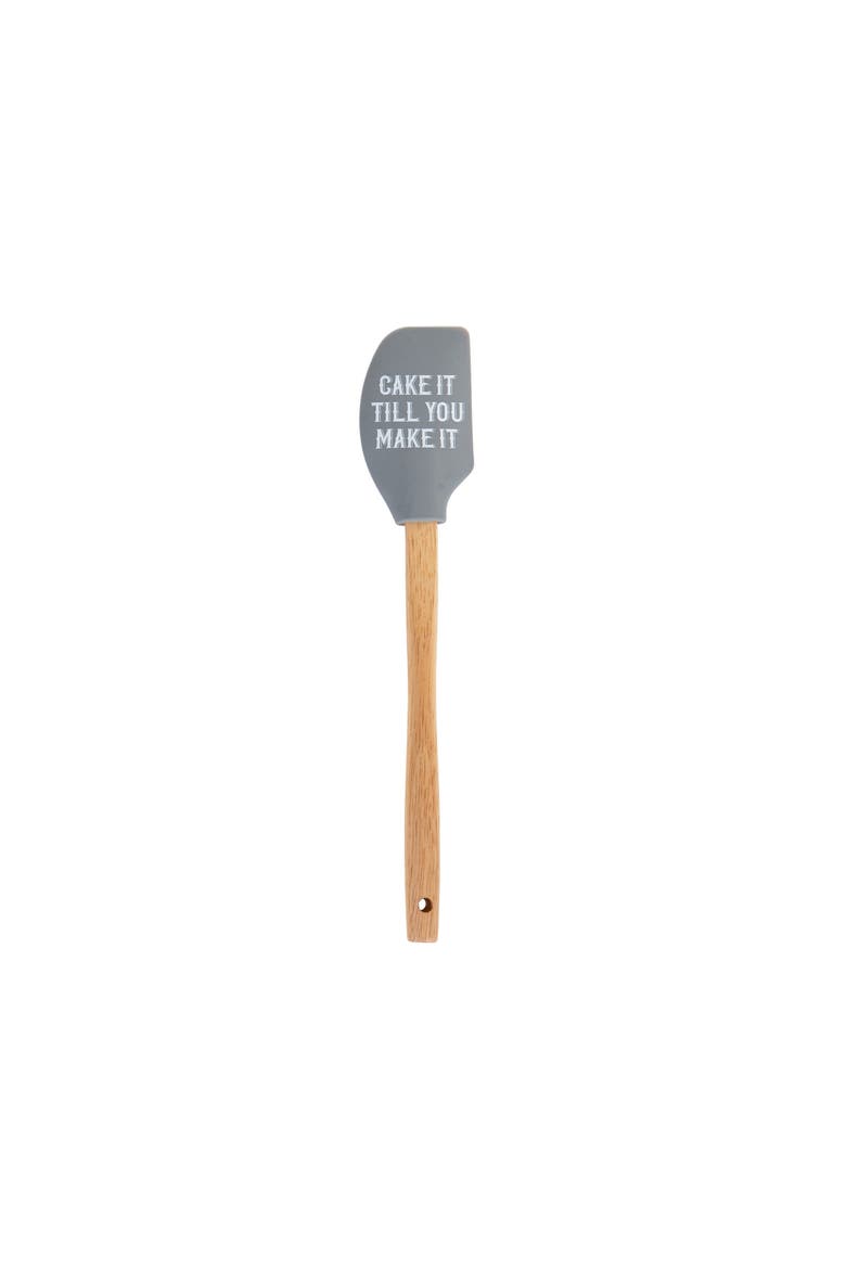 Cake It Till You Make It Gray Spatula Rubber Grey, Main, color, Grey