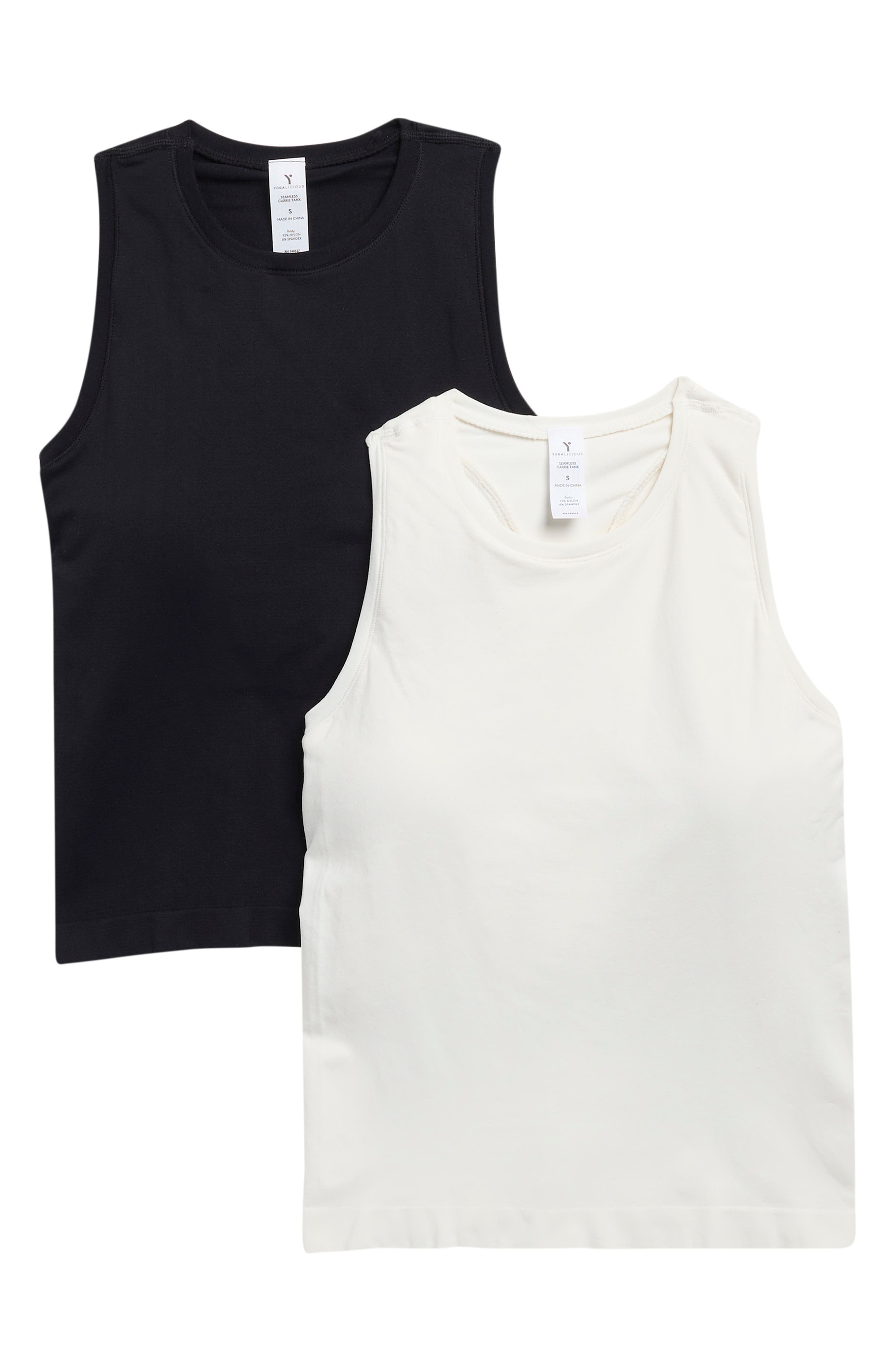 YOGALICIOUS 2-Pack Seamless Carrie Racerback Tanks