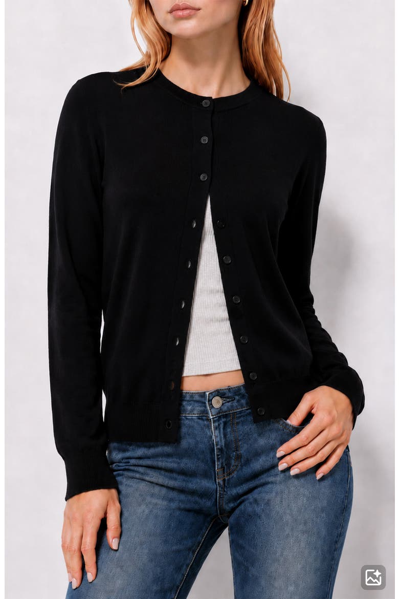 Lightweight Garden Cardigan, Main, color, BLACK