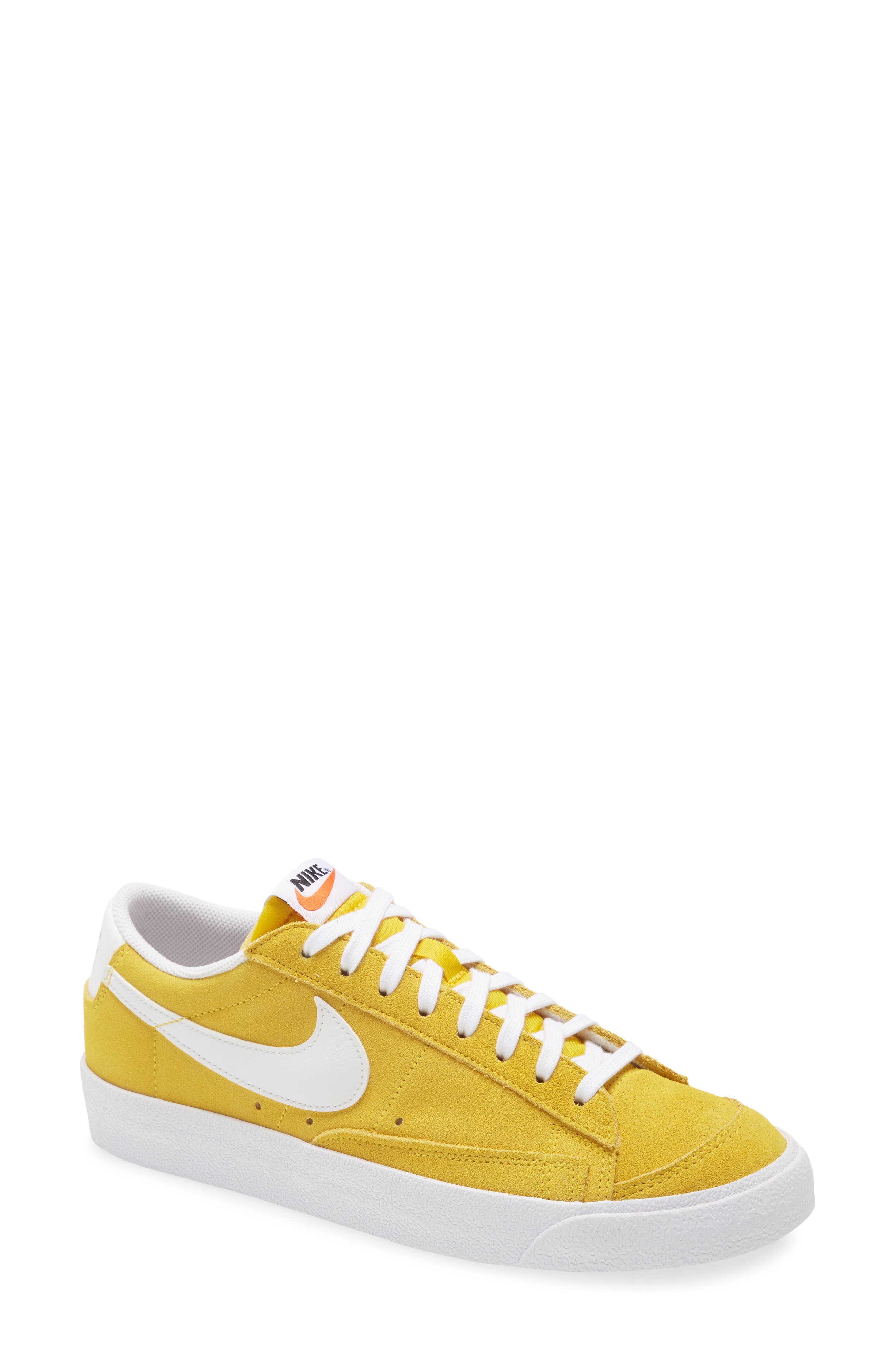 Blazer Low '77 Suede Sneaker, Main, color, YELLOW/ WHITE