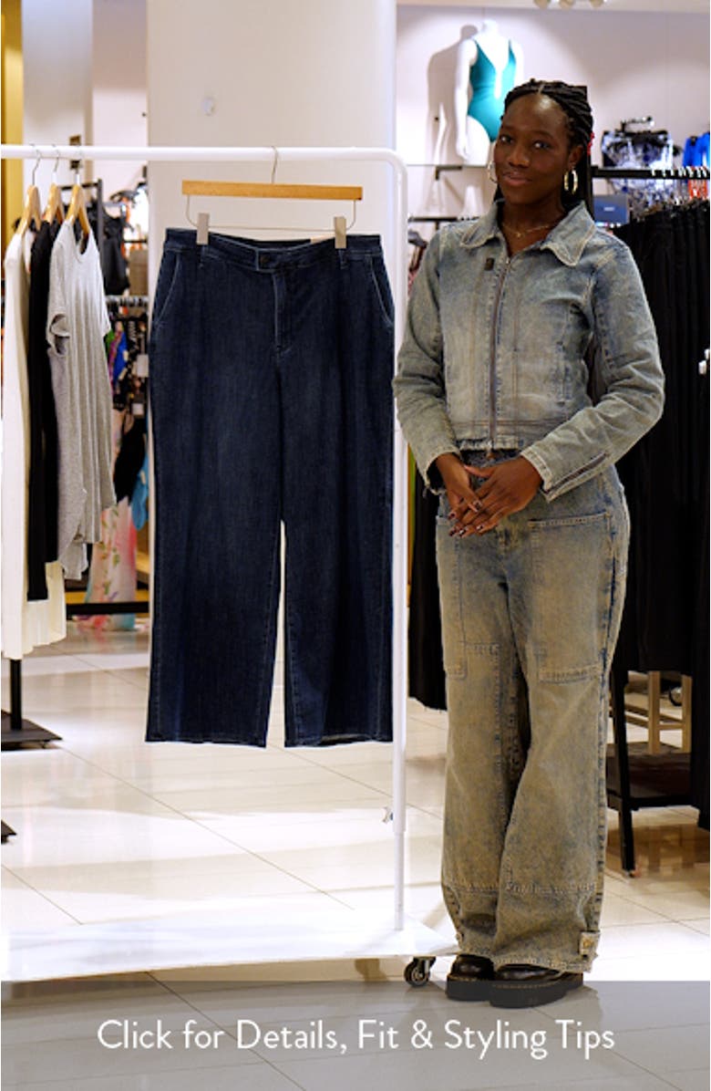 Mona High Waist Ankle Wide Leg Jeans, sales video thumbnail