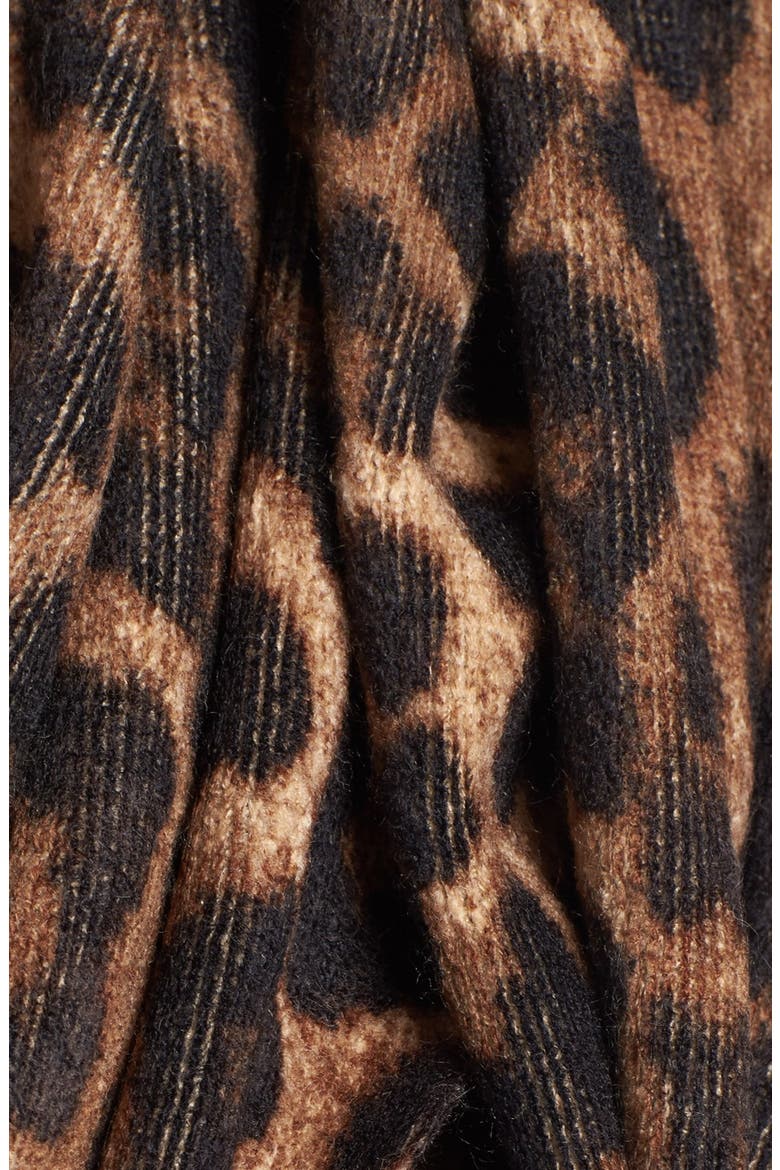 'Rochelle' Animal Print Infinity Scarf, Alternate, color, DARK CAMEL