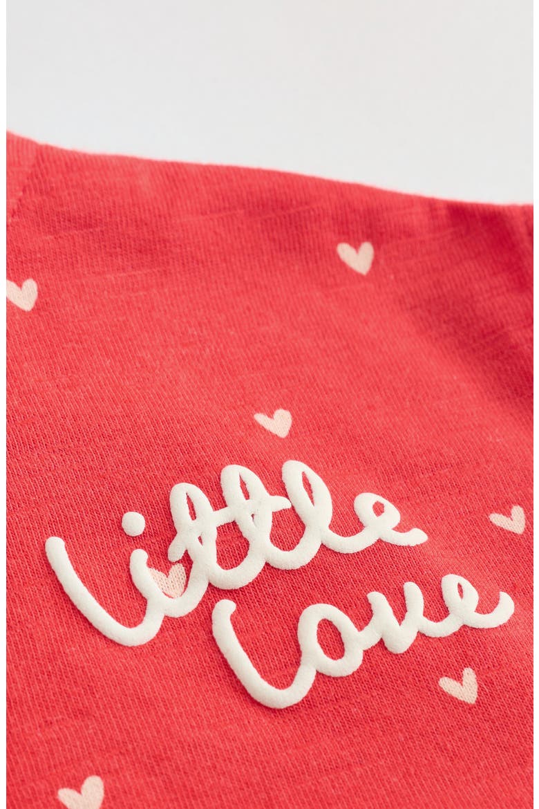 3-Pack Cotton Heart Rompers, Alternate, color, RED