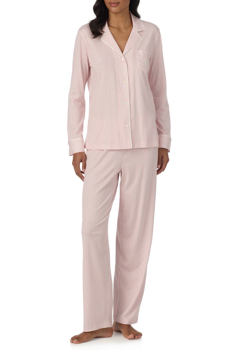 Print Pajamas, Main, color, PINK STRIPE