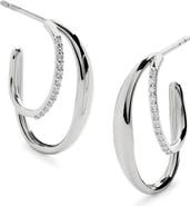 Monica Vinader Medium Nura Wrap Hoop Earrings