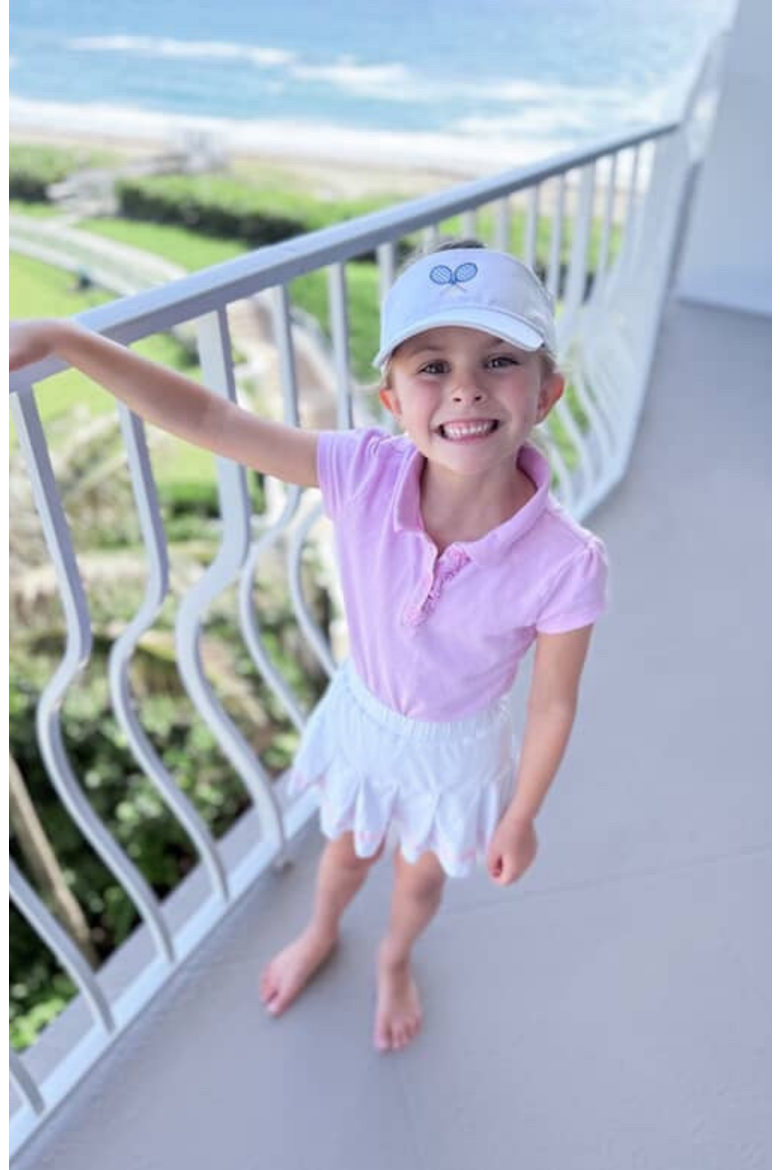 Tennis Bow Visor, Alternate, color, White