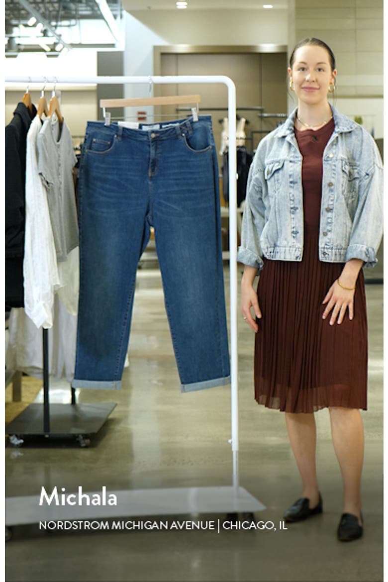 Cuff Straight Leg Girlfriend Jeans video