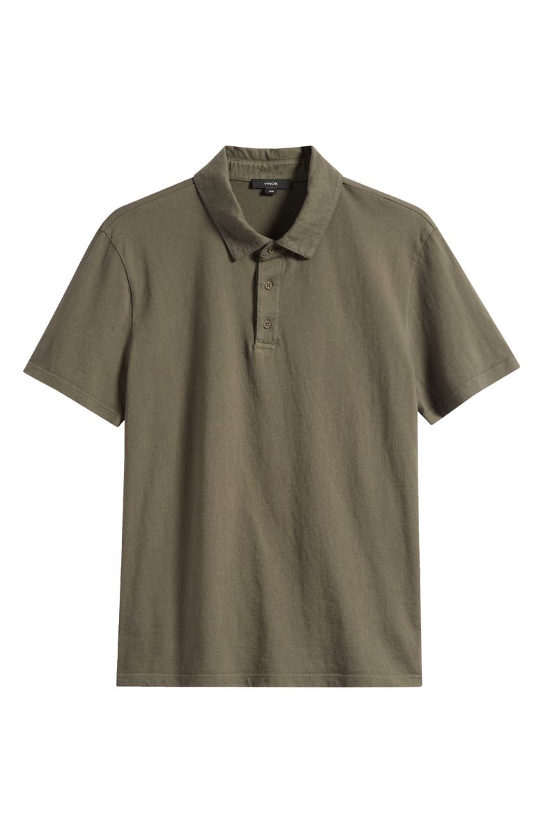 Vince Regular Fit Garment Dyed Cotton Polo, Alternate, color, Washed Olive Leaf