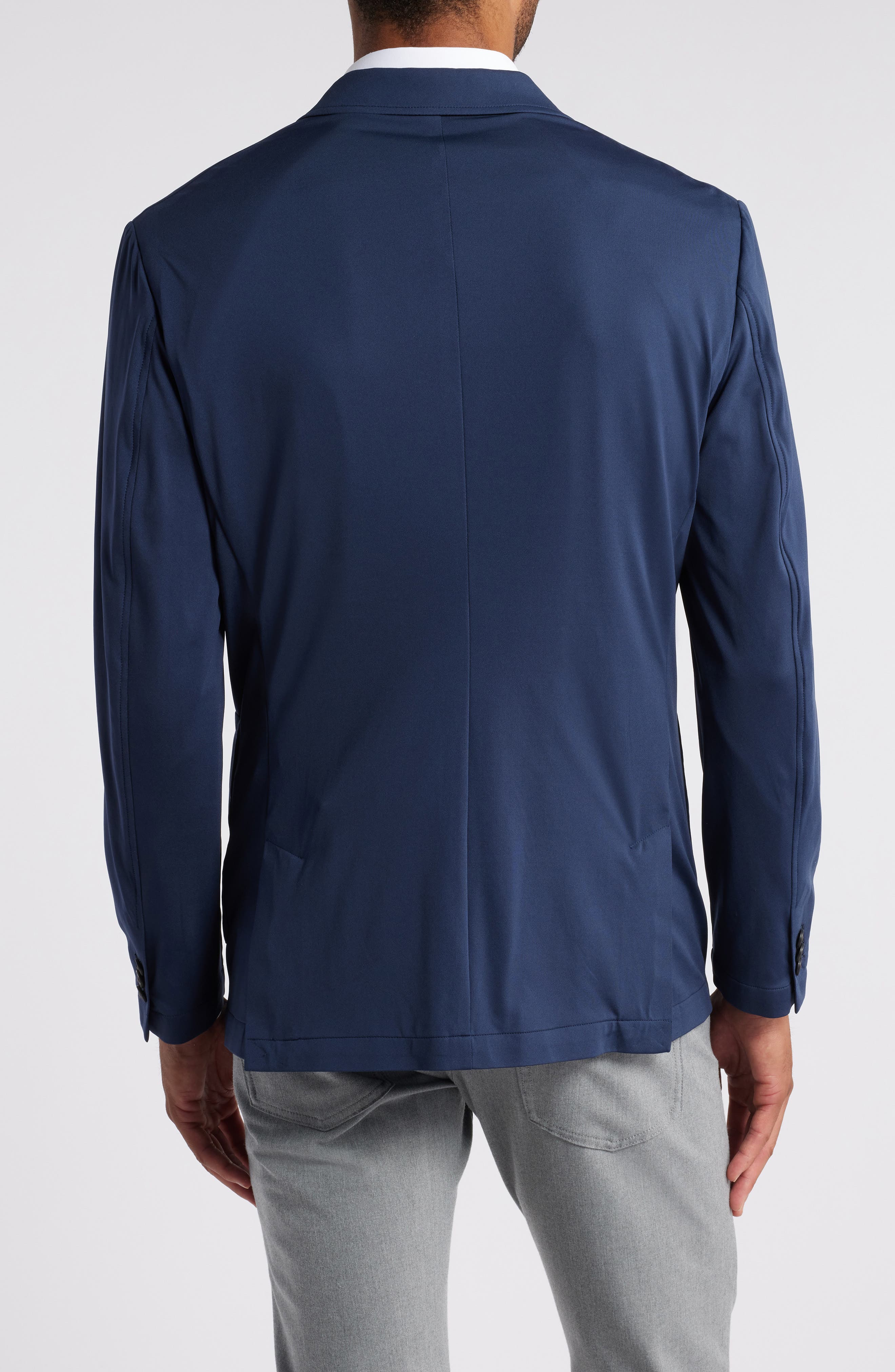 XC Flex Solid Navy Knit Sport Coat - image 2