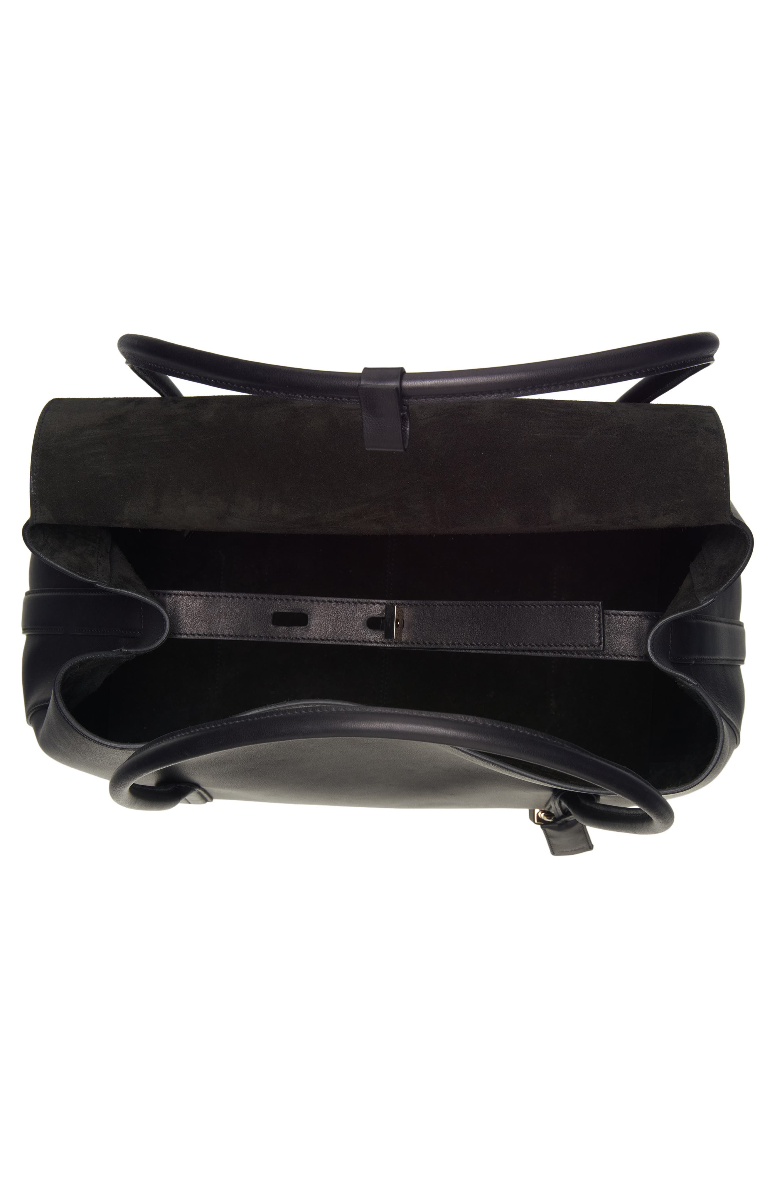 TOM FORD Large Leather Shoulder Bag, Alternate, color, Black