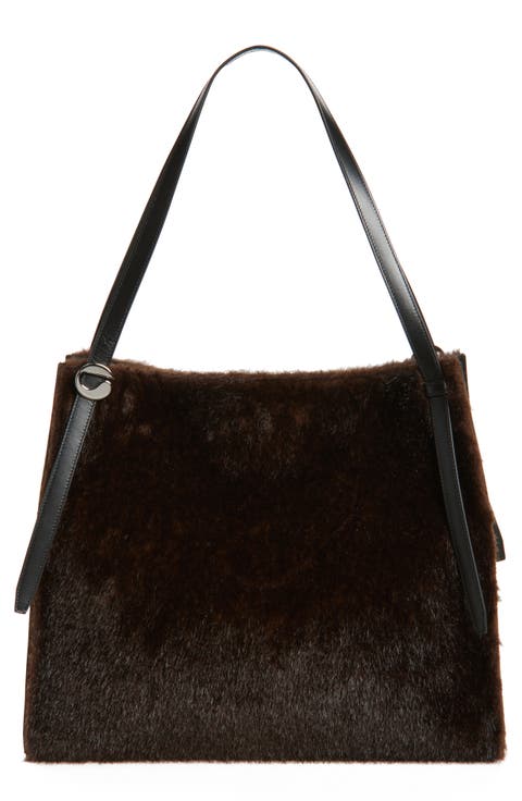 Belt Faux Fur Tote