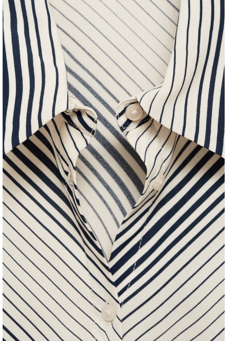 Stripe Flare Sleeve Button-Up Shirt, Alternate, color, OFF WHITE