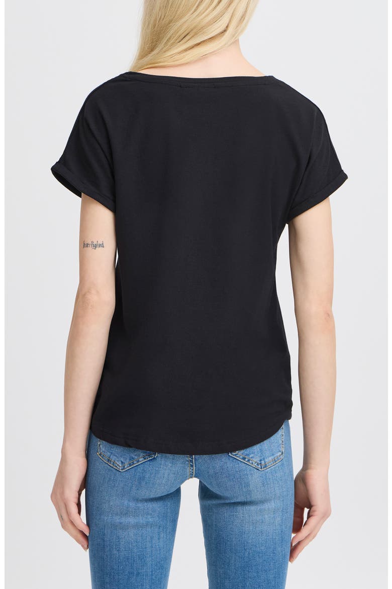 Pamila Cotton T-Shirt, Alternate, color, BLACK
