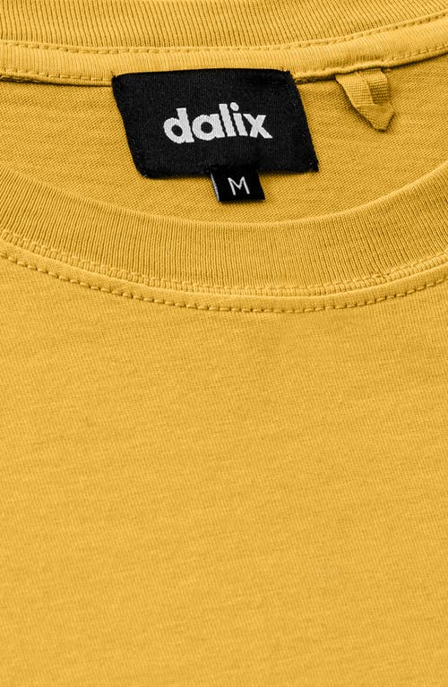 Dalix Mens Lil Martini Midweight Garment Dye Tee In Yellow