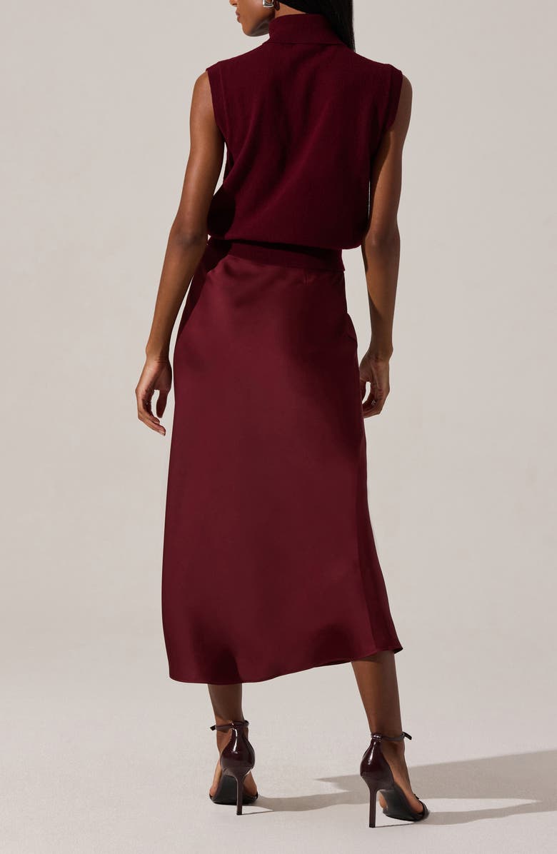 ASTR the Label Avah Turtleneck Wool Blend Sweater Vest, Alternate, color, Wine