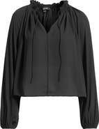 Madewell Long-Sleeve Tie-Neck Top