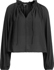 Madewell Long-Sleeve Tie-Neck Top