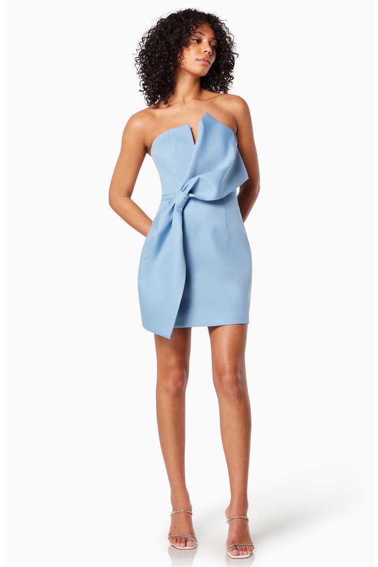Zurich Strapless Minidress, Alternate, color, CORNFLOWER