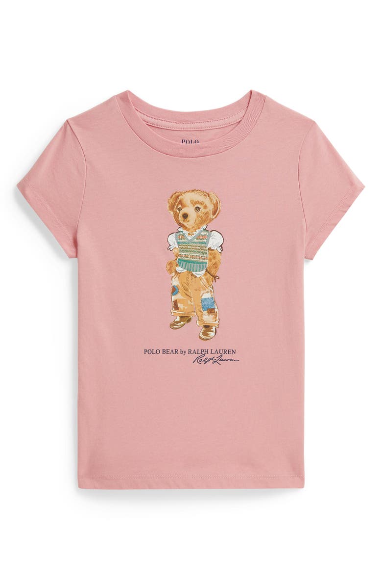 Polo Ralph Lauren Kids' Logo Graphic Cotton Jersey T-Shirt, Main, color, Adirondack Rose