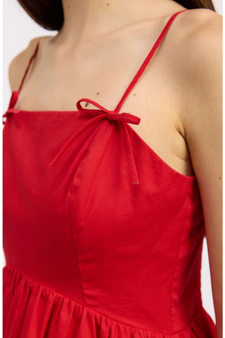 Monterey Eyelet Ruffle Minidress, Alternate, color, RED
