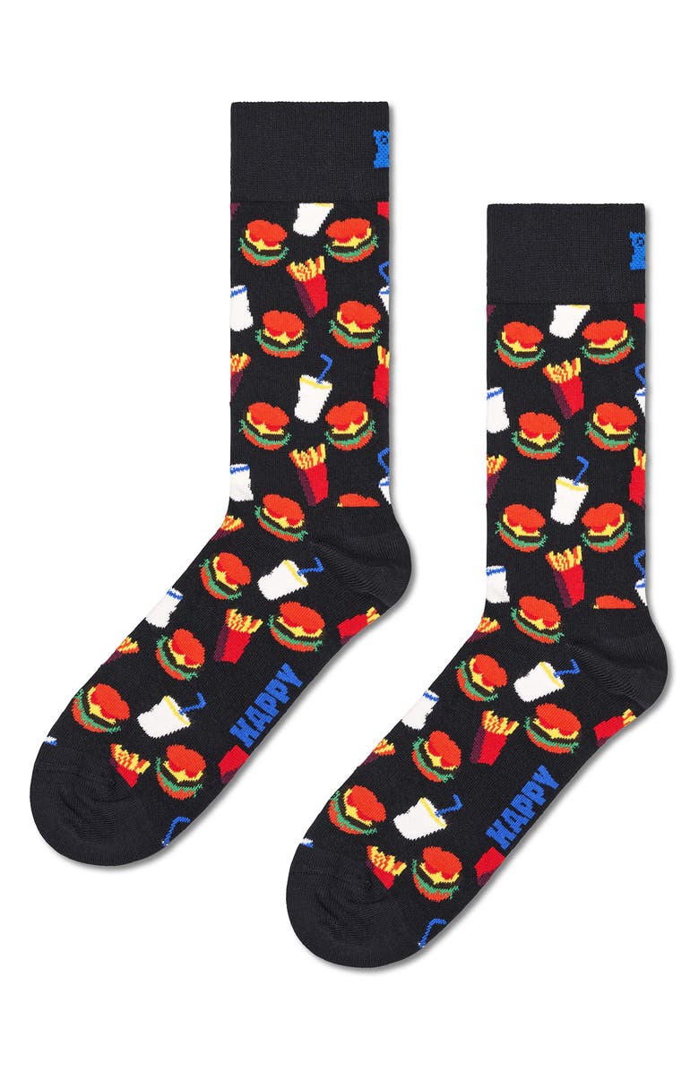 Happy Socks Assorted 3-Pack Crew Socks, Alternate, color, Navy Multi