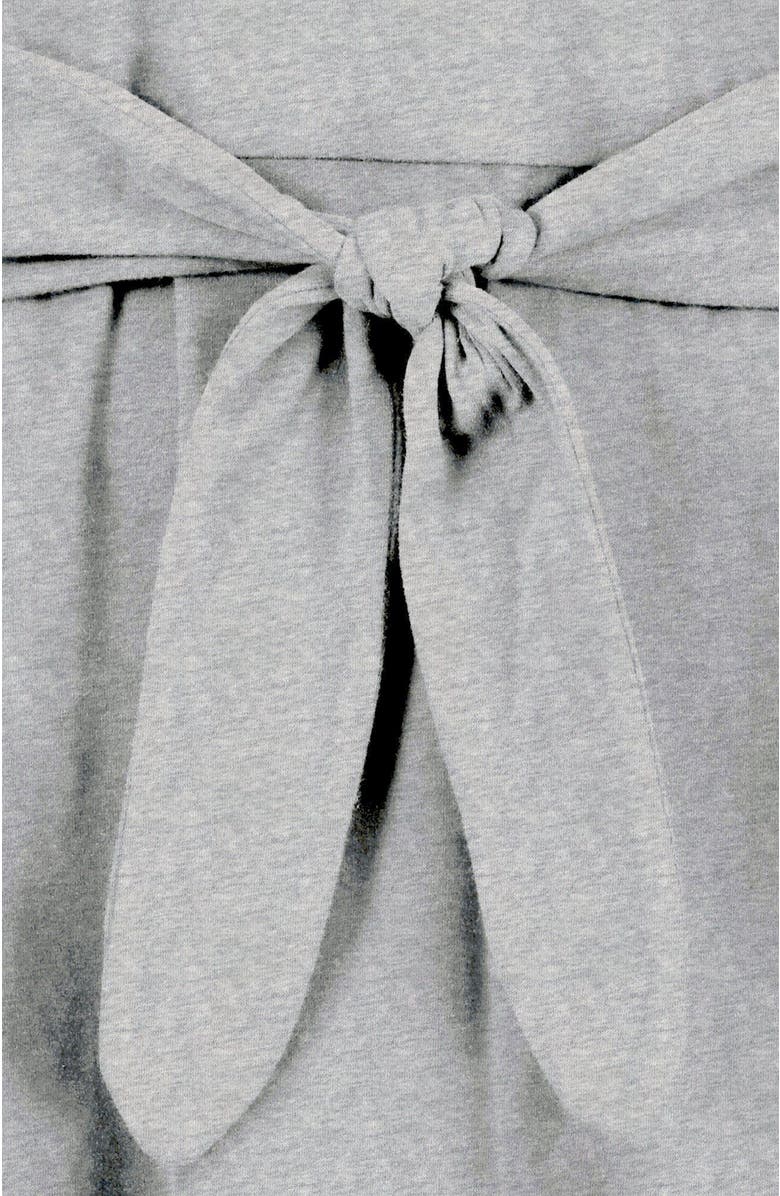 Hope & Henry Women's Organic Tie-Waist Knit Dress, Alternate, color, Gray Heather Solid