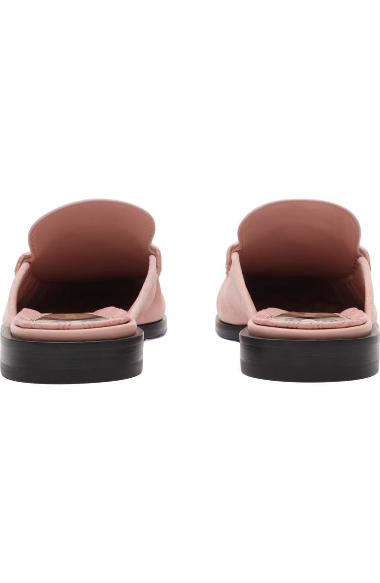 Burberry Leather Cadet Mules, Alternate, color, Peony Pink