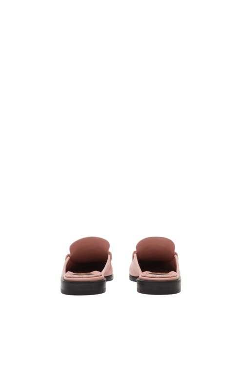 Burberry Leather Cadet Mules In Pink