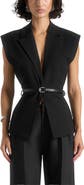 Manière De Voir Linda Tailored Wide Shoulder Cinched Waistcoat