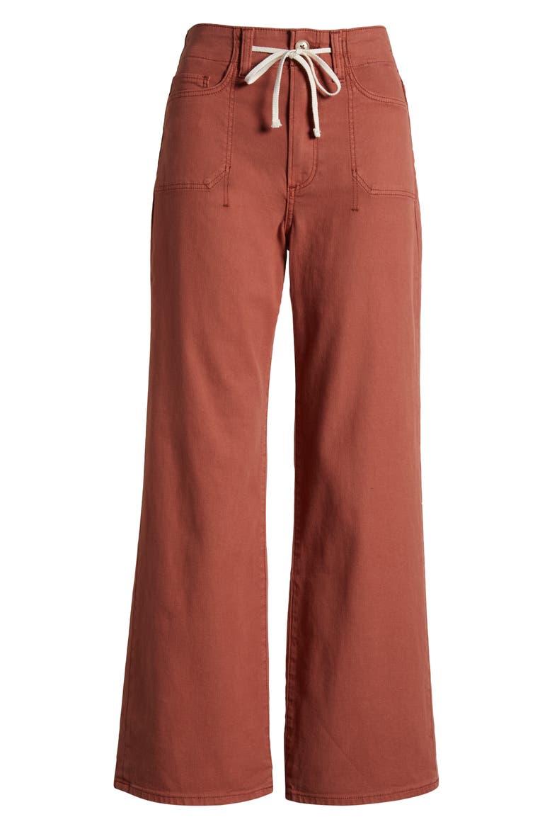 Ari Drawstring Wide Leg Pants, Alternate, color, VINTAGE CLAY SUNSET