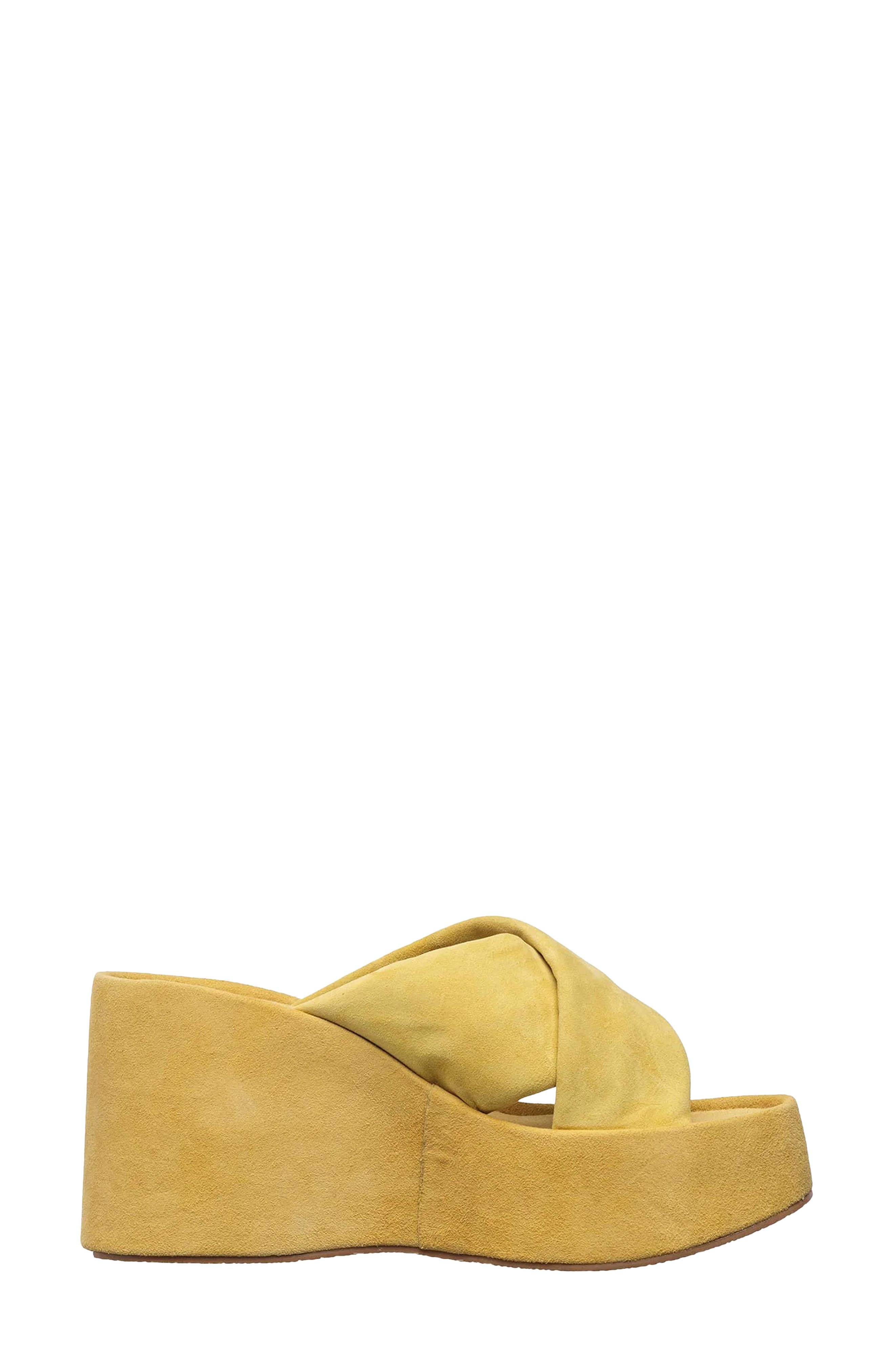 Emma Platform Sandal, Alternate, color, MUSTARD