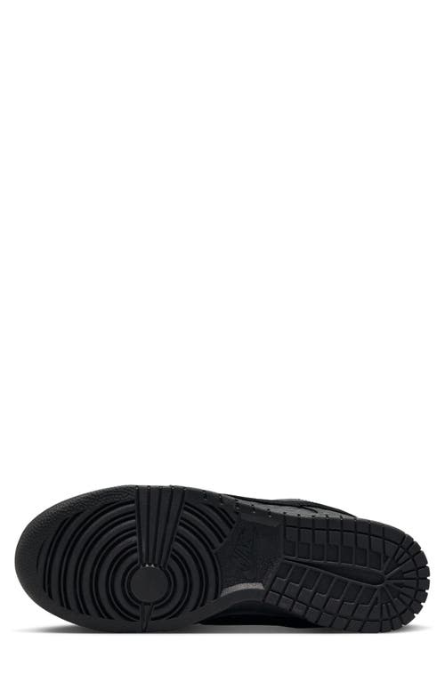 Nike Dunk Low Croc Embossed Basketball Sneaker In Black