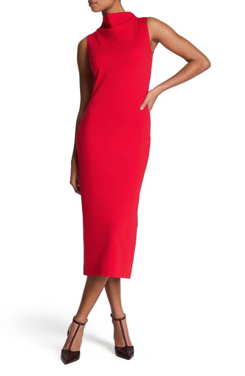 Ponte Sleeveless Midi Dress