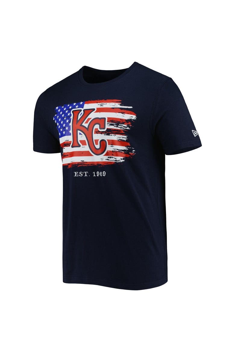 Men's New Era Navy Kansas City Royals 4th of July Jersey T-Shirt, Alternate, color, Navy