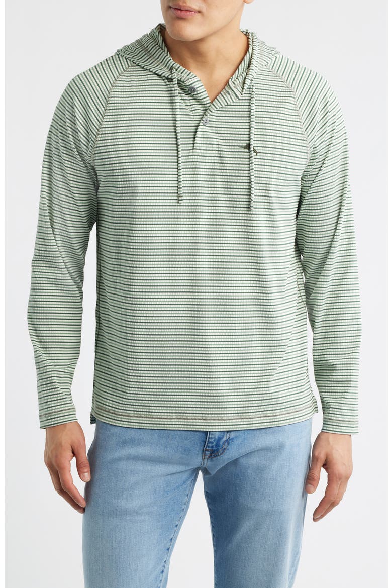 Starboard Shores Stripe Seersucker Hoodie, Main, color, BAYTREE