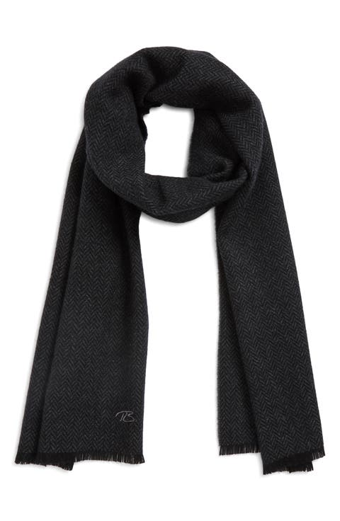 Wool & Cashmere Herringbone Scarf