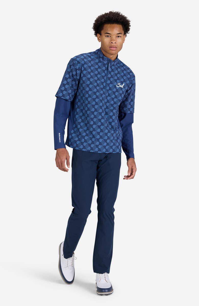 Bad Birdie Bad Elements Mechanism Quarter Zip Golf Pullover, Alternate, color, Blue