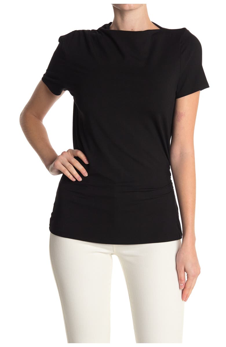 Elie Tahari Corinna Funnel Collar T-Shirt, Alternate, color,