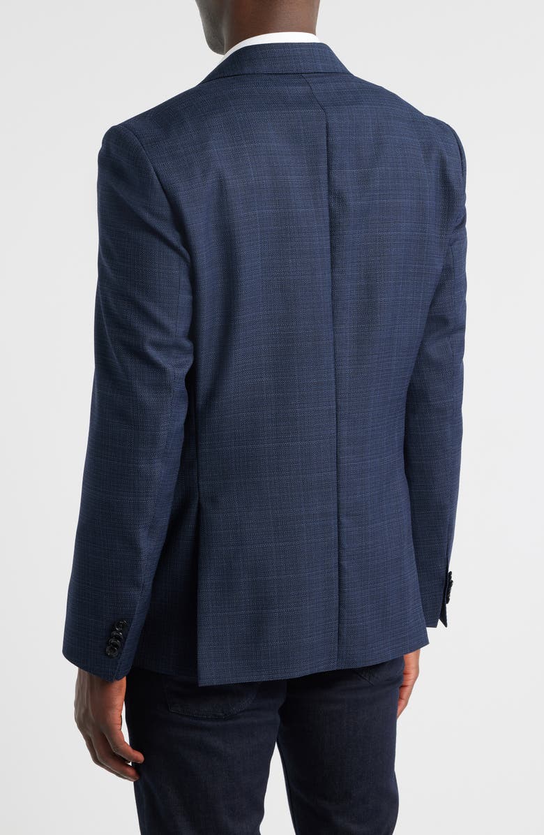 BOSS Hutson Crosshatch Virgin Wool Sport Coat, Alternate, color, Open Blue